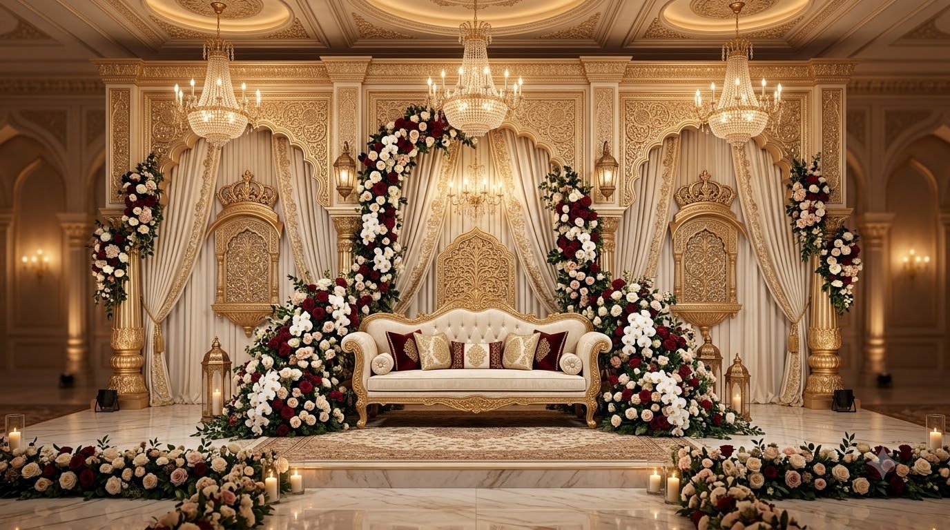 Royal wedding stage decoration